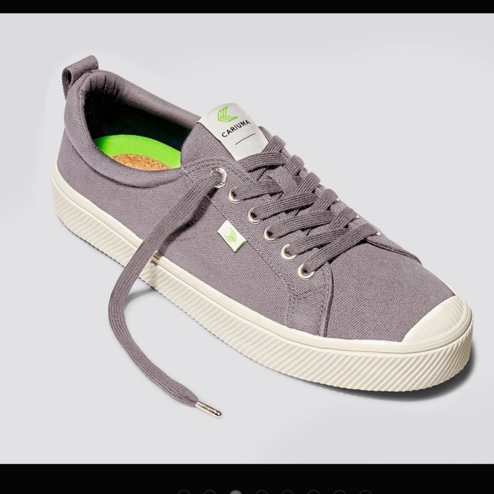 NIB Cariuma OCA Low Mystic Gray Canvas Sneaker 7.5 Womens